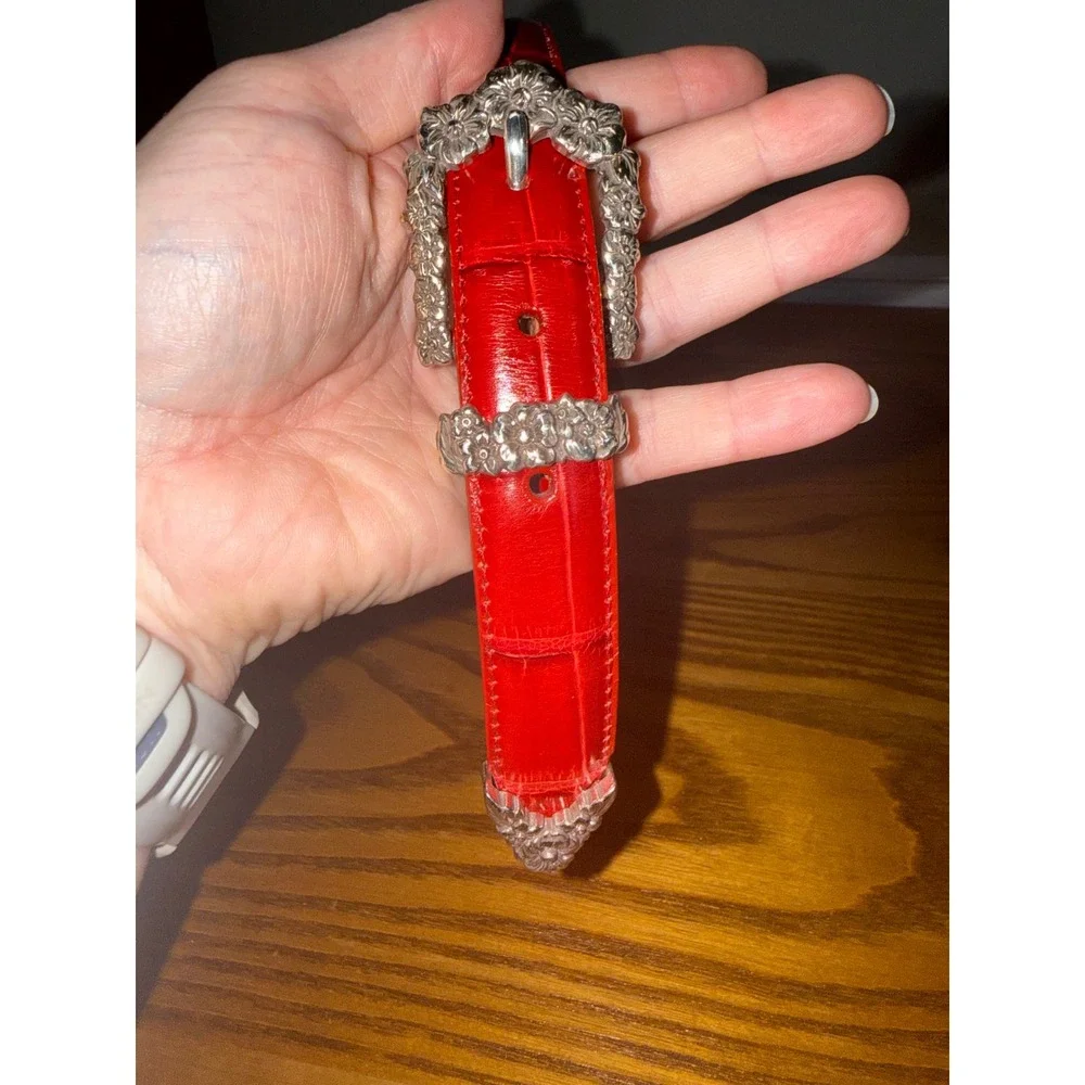 Brighton red croc